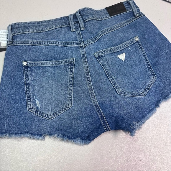 GUESS Women's Blue Denim Shorts - Picture 2 of 8